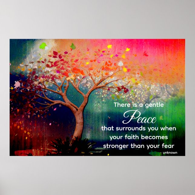 *~* Watercolor Tree AP81 Ethereal Calming Quote Poster (Front)