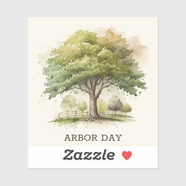 Watercolor tree. Arbor day Environment and ecology (Sheet)