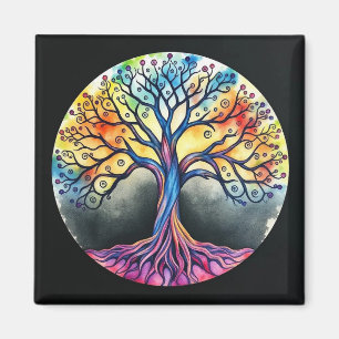 Watercolor Tree of Life Magnet