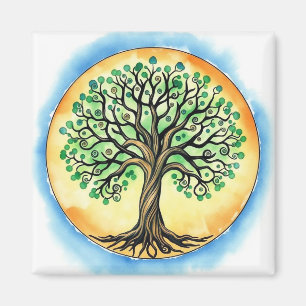 Watercolor Tree of Life Magnet