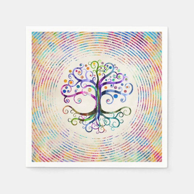 Watercolor Tree of life Napkin (Front)