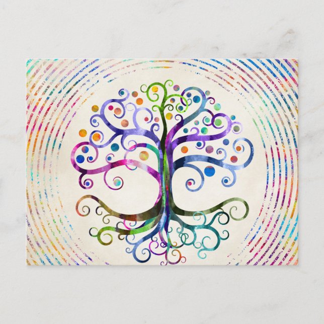 Watercolor Tree of life Postcard (Front)