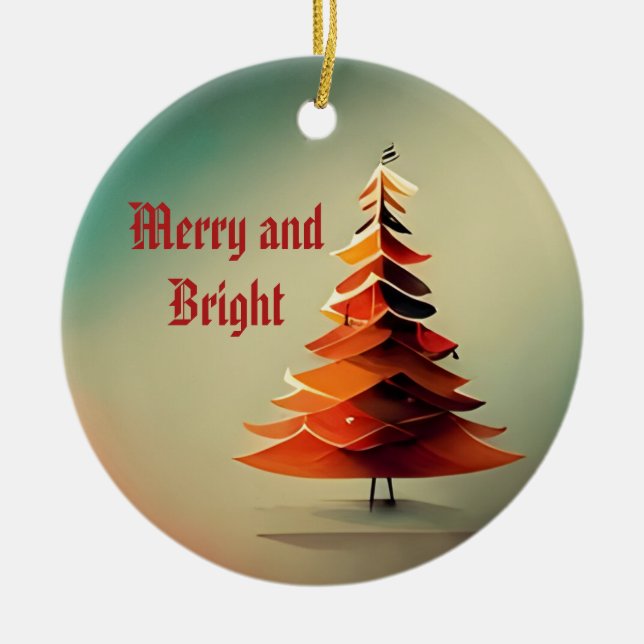 Watercolor Tree Ornament (Front)