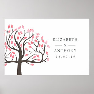 Watercolor Tree Wedding Poster