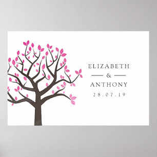 Watercolor Tree Wedding Poster