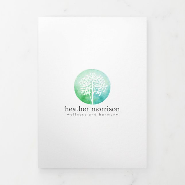 Watercolor Tree Wellness Brochure (Cover)