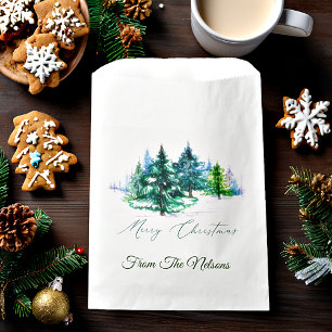 Watercolor trees  favour bags