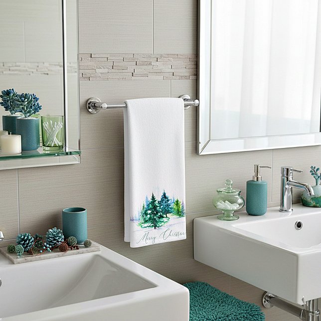 Watercolor trees  hand towel (Creator Uploaded)