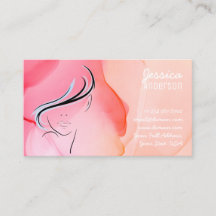 Watercolor Trendy Modern Hairdresser