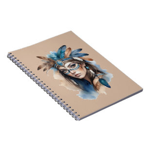 Watercolor Tribal Beauty: Spirit of Bohemian Art Notebook