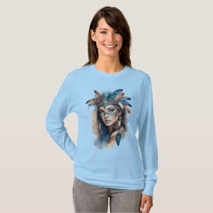 Watercolor Tribal Beauty: Spirit of Bohemian Art T-Shirt