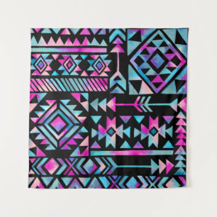 Watercolor tribal motifs, ethnic wallpaper. tapestry