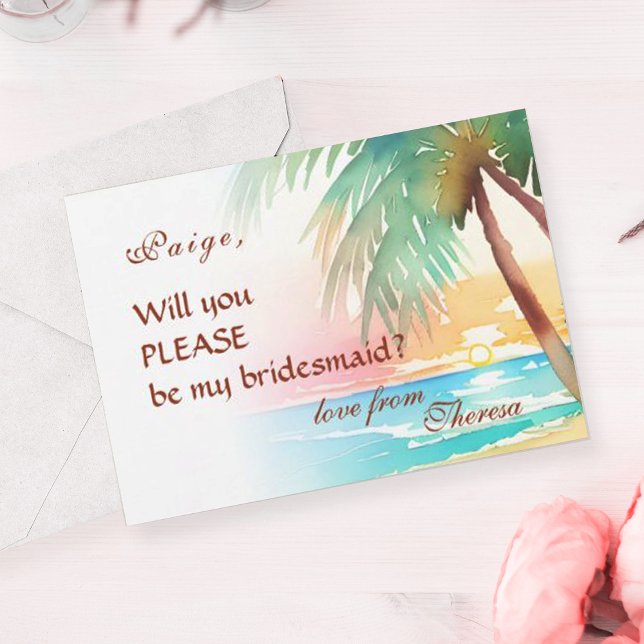 Watercolor Tropical Beach Invitation (Creator Uploaded)