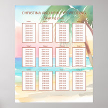 Watercolor Tropical Beach Wedding