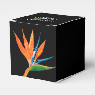Watercolor Tropical Bird of Paradise Botanical Favour Box