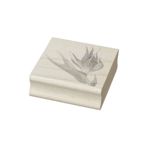 Watercolor Tropical Bird Of Paradise  Rubber Stamp