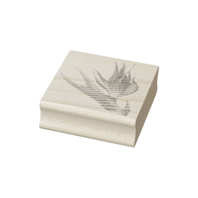 Watercolor Tropical Bird Of Paradise  Rubber Stamp (Stamp)
