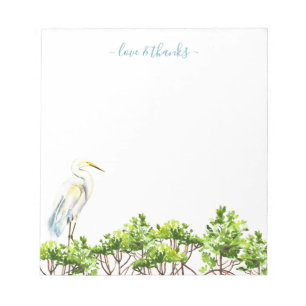 Watercolor Tropical Bird Personalised Stationery Notepad