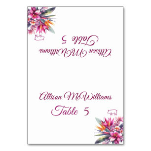 Watercolor Tropical Bliss-Pork Icon-Wedding- Table Number