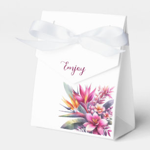 Watercolor Tropical Bliss-Wedding Favour Box