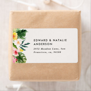 watercolor tropical botanical floral colourful