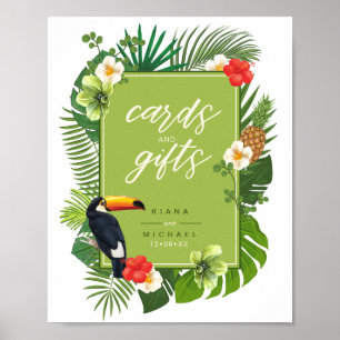 Watercolor Tropical Cards & Gifts Green ID577 Poster