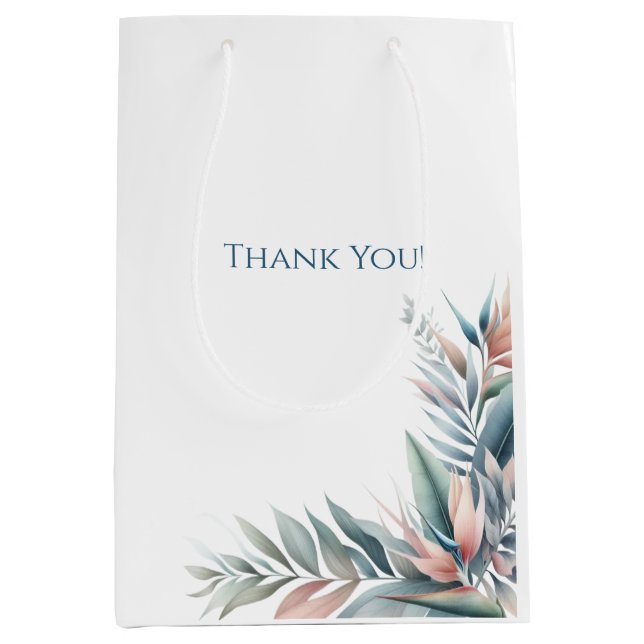 Watercolor Tropical Dream- Medium Gift Bag (Front)