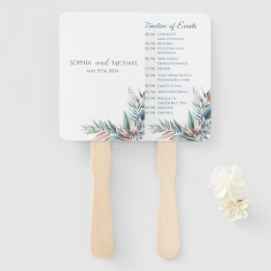 Watercolor Tropical Dream-Wedding Program Hand Fan