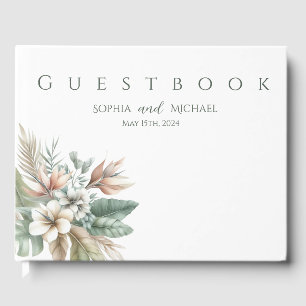 Watercolor Tropical Elegance-Wedding Guest Book