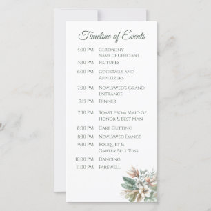 Watercolor Tropical Elegance- Wedding Program-