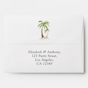 Watercolor Tropical Envelope