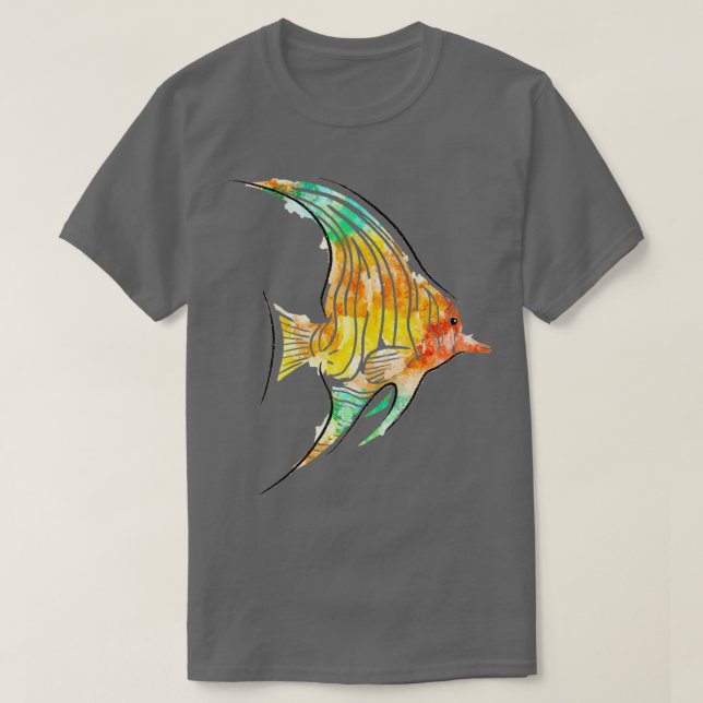 Watercolor Tropical Fish T-Shirt (Design Front)