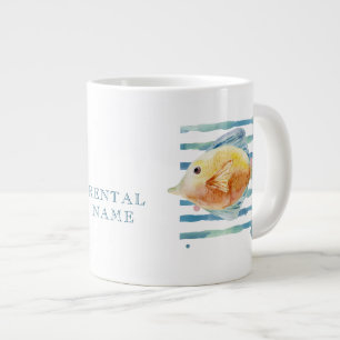 WATERCOLOR TROPICAL FISH VACATION RENTAL LARGE COFFEE MUG