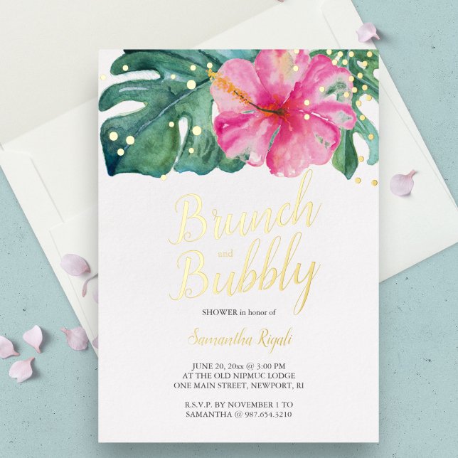 Watercolor Tropical Flower Shower (Creator Uploaded)