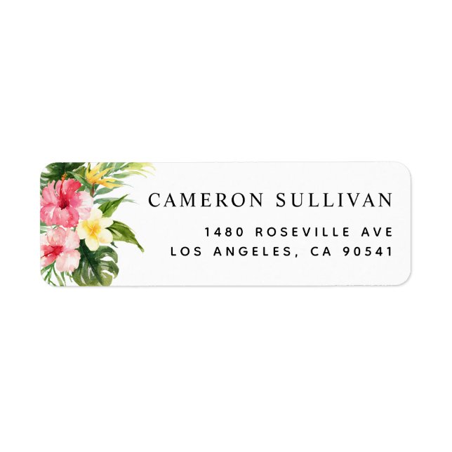 Watercolor Tropical Flowers and Greenery Summer (Front)