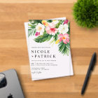 Watercolor Tropical Flowers Bouquet Summer Wedding