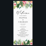 Watercolor Tropical Flowers Summer Wedding Programme<br><div class="desc">Share the wedding details with your family and friends with these customisable wedding programs. It features watercolour garlands of pumeria,  hibiscus,  palm leaves and other tropical flowers and greenery. Personalise by adding your details. These tropical wedding programs are perfect for summer weddings.</div>