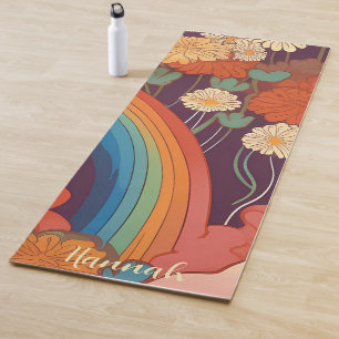 Watercolor Tropical Hawaiian Beach  Yoga Mat