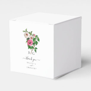 Watercolor Tropical Hibiscus Summer Wedding Favour Box
