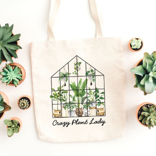 Watercolor Tropical House Plant Quote  Tote Bag