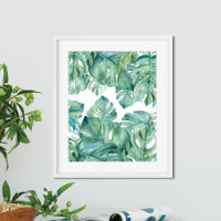 Watercolor Tropical Leaves