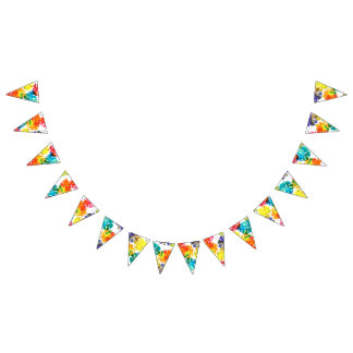 Watercolor Tropical Leaves wedding  monogram Bunting