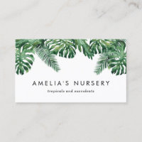 Watercolor Tropical Plants Greenery Nursery