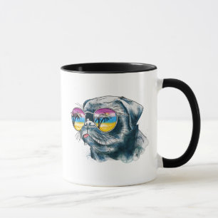 Watercolor Tropical Puppy Mug