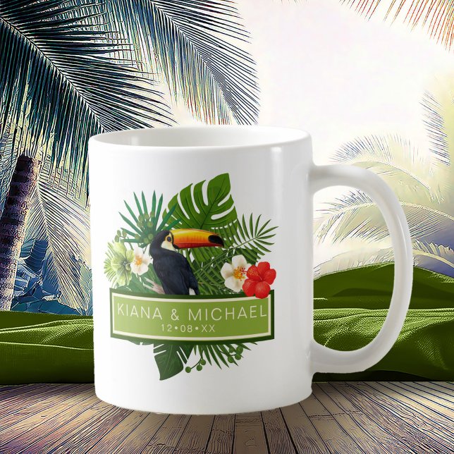 Watercolor Tropical w/Toucan Wedding ID577 Coffee Mug (Creator Uploaded)