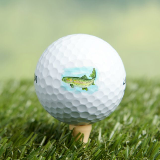Watercolor Trout Golf Balls (Insitu Tee)