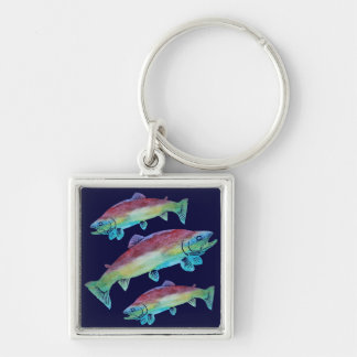 Watercolor Trout Key Ring
