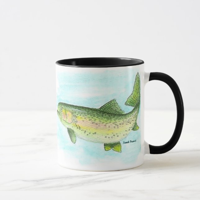 Watercolor Trout Mug (Right)