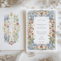 Watercolor Tulip Art Nouveau Wedding