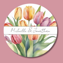 Watercolor Tulip Monogram